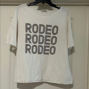 Rodeo Graphic White Short Sleeve Women's Tee